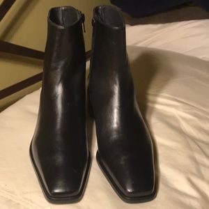 Stuart Weiztman Black Leather Ankle Boots